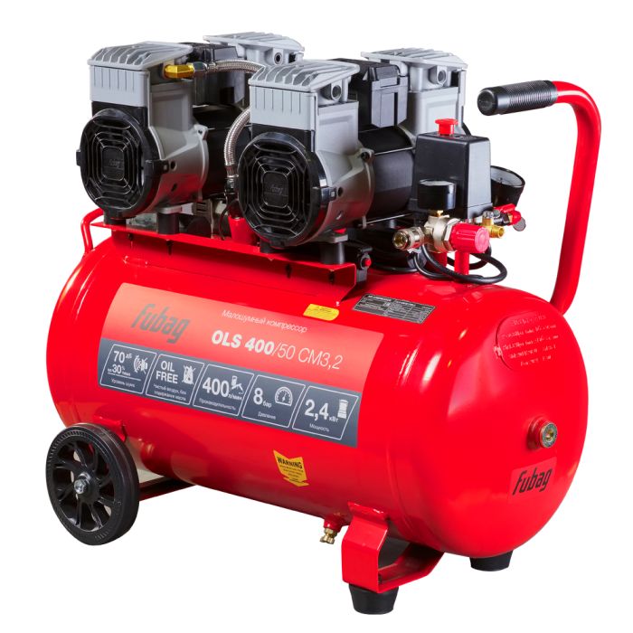 Поршневой компрессор Fubag OLS 400/50 CM3.2, прямой безмасляный, 220В, 400л/мин, 50л