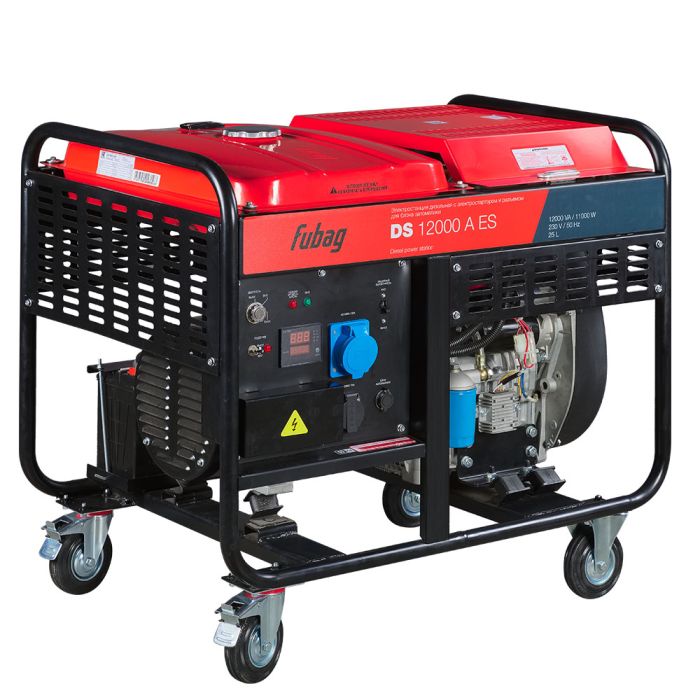 Дизельный генератор с электростартером Fubag DS 12000 A ES, с коннектором автоматики, 220В, 47,83А