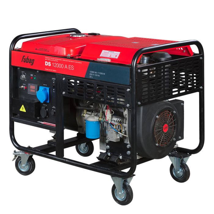 Дизельный генератор с электростартером Fubag DS 12000 A ES, с коннектором автоматики, 220В, 47,83А