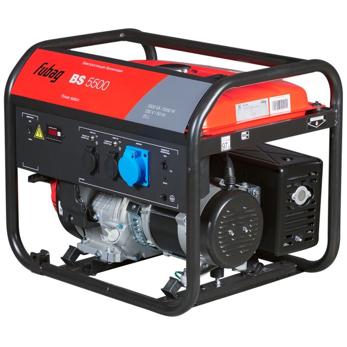 Бензиновый генератор Fubag BS 5500, 220В, 21,7А