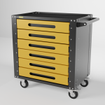Тележка инструментальная Garopt Low-cost GT6.YELL, закрытая, 6 ящиков