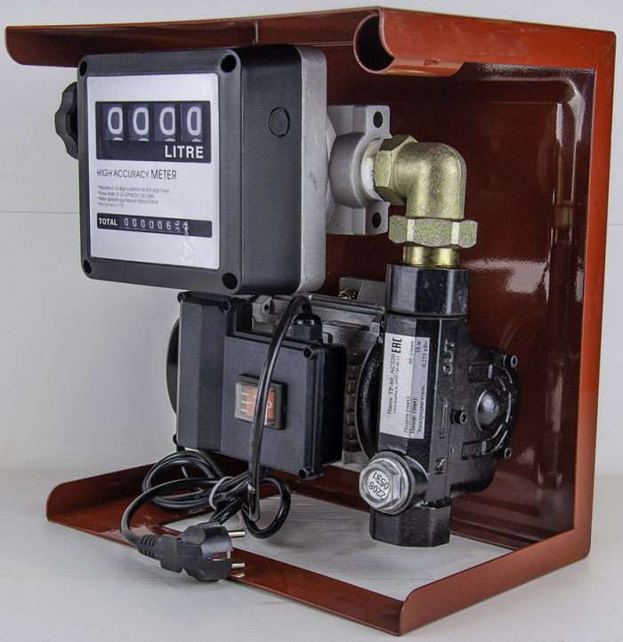 Топливораздаточная колонка DTP CD60AM, 60л/мин, 220В, мини ТРК для дизельного топлива