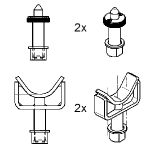 Упоры для Mercedes Sprinter, VW LT+Crafter, 4 шт. Ravaglioli  арт. S370A17