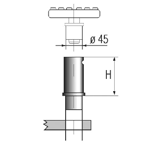 Проставки h=200 мм., 4 шт. Ravaglioli  арт. S370A18