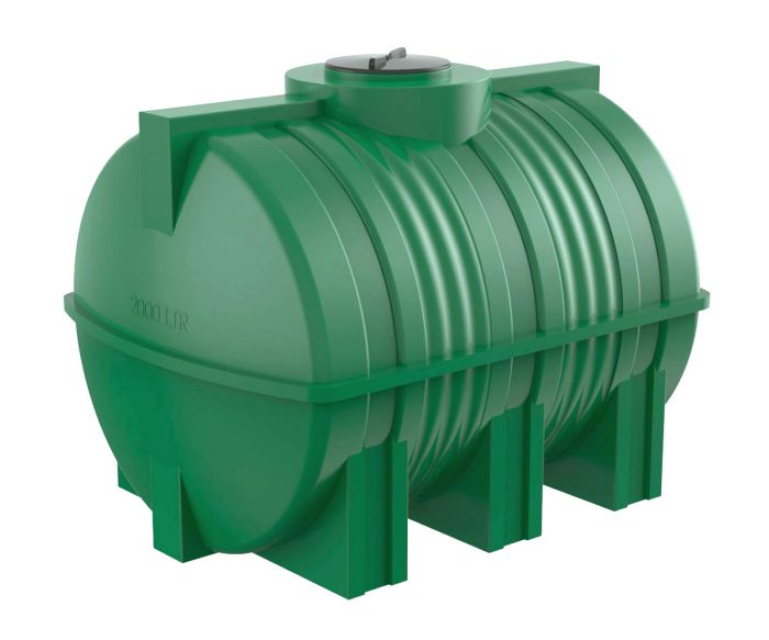 Емкость цилиндрическая Polimer-Group G 2000, 2000 литров, зеленая