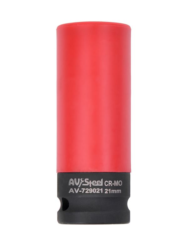 Головка ударная удлиненная тонкостенная AV Steel AV-729021, 6-гр., 1/2", 21мм