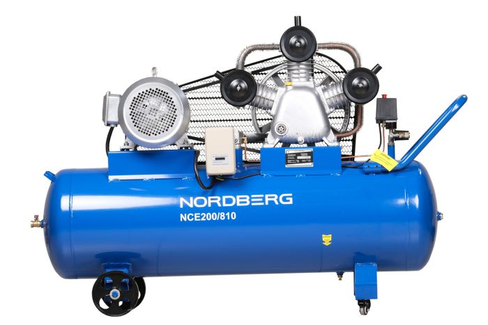 Поршневой компрессор NORDBERG NCE200/810, ременной привод, масляный, 800 л/мин, 380В