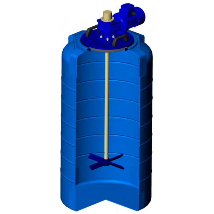 Емкость цилиндрическая ЭкоПром T 300, с лопастной мешалкой, 300 литров
