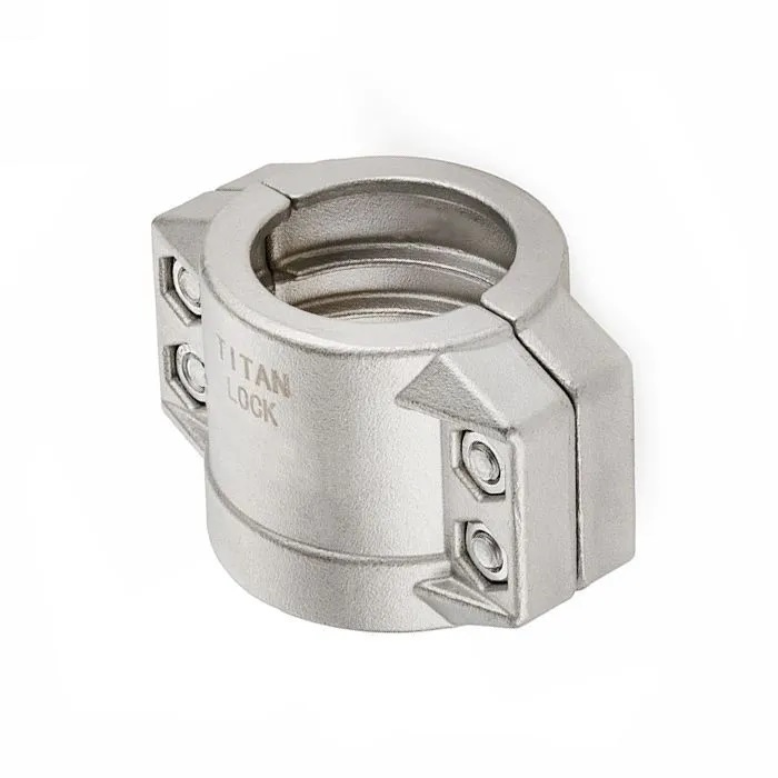 Хомут усиленный 4-х болтовый, алюминий, TITAN LOCK