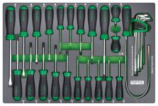 Набор отверток 31 пр. в мягком ложементе TOPTUL GED3102