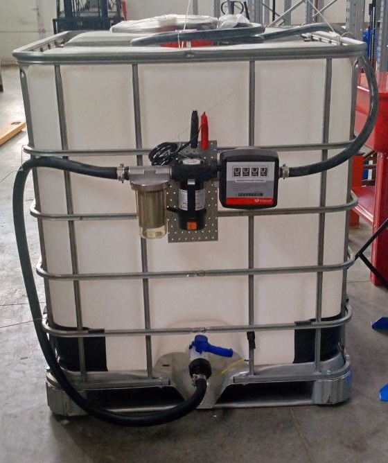 Мини АЗС Эконом 12В на еврокубе 1000л