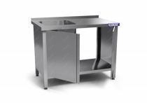 Ванна моечная цельнотянутая одинарная КАМИК ВМ-1-431060, каркас aisi 430, 1000х600х850мм