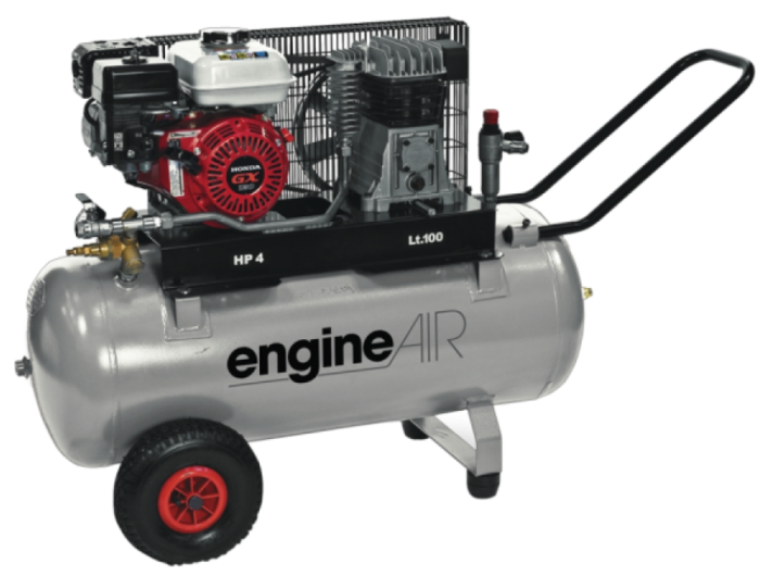Поршневой компрессор Abac EngineAIR A29B/100 4HP, ременной привод, масляный, бензиновый, 300 л/мин
