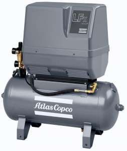 Поршневой компрессор Atlas Copco LT 2-20 (1ph) Receiver Mounted Silenced, коаксиальный, масляный, 126 л/мин, 220В