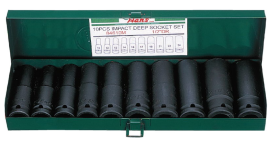 Набор ударных головок длинных Hans 84611M, 1/2", 17-30мм, 9 предметов