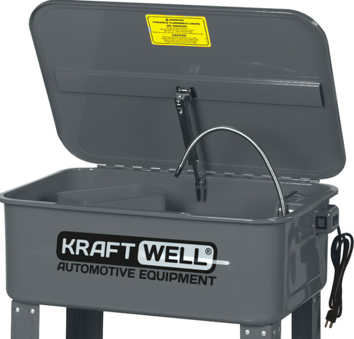 Аппарат для мойки деталей с электрическим насосом KraftWell KRW-PW75, объем 75 л