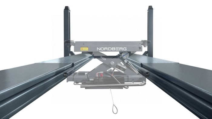 Подъемник четырехстоечный 5 тонн Nordberg 4450_MG, электрогидравлический, для сход-развала, 380В
