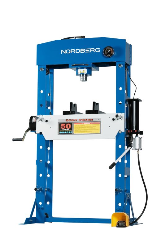Пресс пневмогидравлический ручной/ножной 50 тонн Nordberg N3650A, напольный, гаражный
