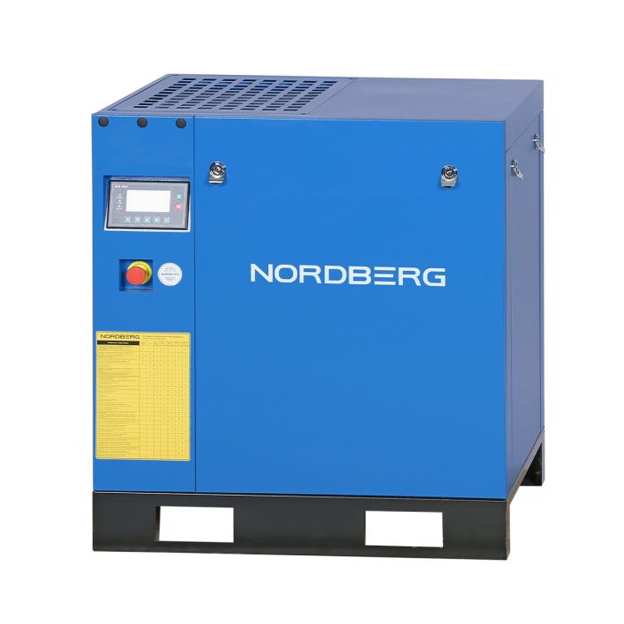 Винтовой компрессор Nordberg NCC10, прямой привод, 10 бар, IP55, 900л/мин, 7,5кВт