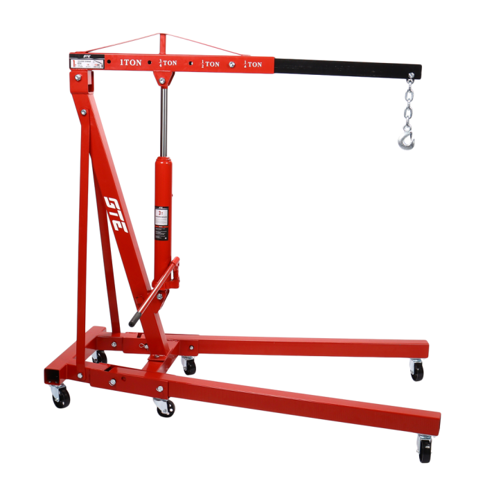 Кран гидравлический складной 1 тонна GTE GTE-HK13001, передвижной