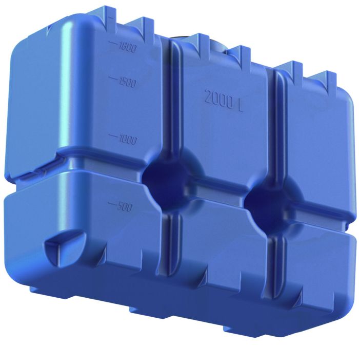 Емкость прямоугольная Polimer-Group RT 2000, 2000 литров, синяя