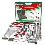 Набор инструментов в кейсе Станкоимпорт НАБ.14.12.116, 116 предметов, с трещоткой, 1/2", 1/4"