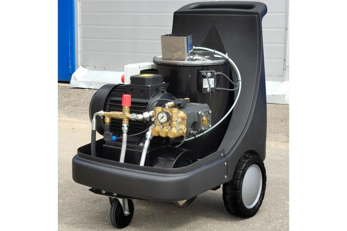 Аппарат мойка высокого давления ПОСЕЙДОН  E5-200-15-Th-Cover-Gun, на тележке, 200бар