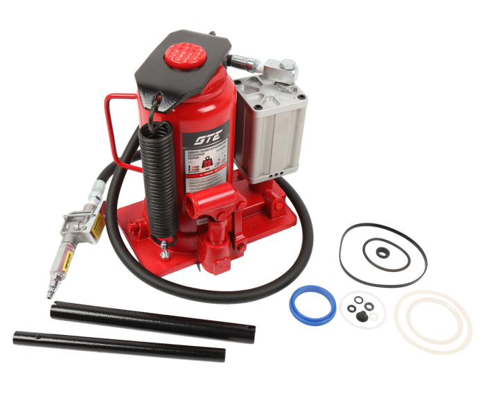 Домкрат бутылочный пневмогидравлический 20т GTE GTE-TQ20002, 265-510мм