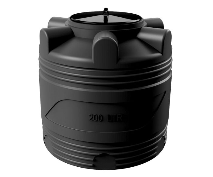 Емкость цилиндрическая Polimer-Group V 200, 200 литров, черная