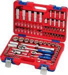 Набор инструментов в кейсе МАСТАК 01-094C, универсальный, 94 предмета, с трещоткой, 1/4", 1/2"