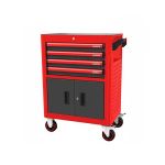 Тележка инструментальная Launch ТТH-208, закрытая, 4 ящика, полка с дверцами, с набором инструментов