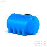 Емкость цилиндрическая Polimer-Group G 8000, 8000 литров, синяя