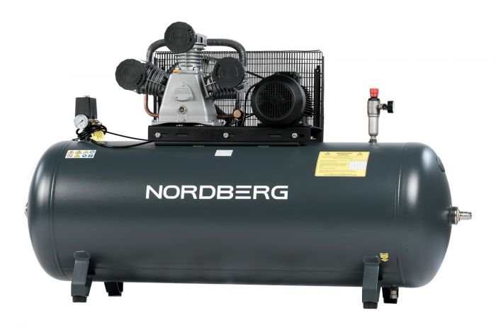 Поршневой компрессор NORDBERG NCP500/1400, ременной привод, масляный, 1400 л/мин, 380В