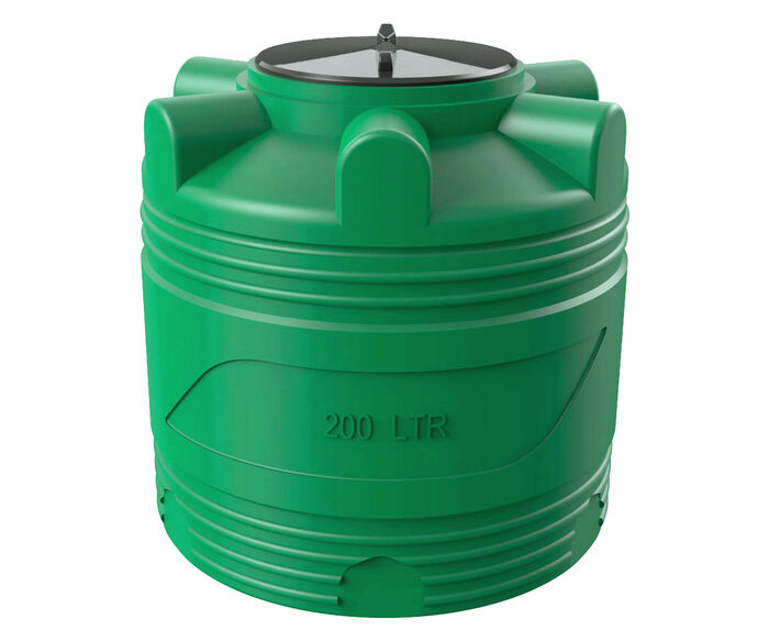 Емкость цилиндрическая Polimer-Group V 200, 200 литров, зеленая