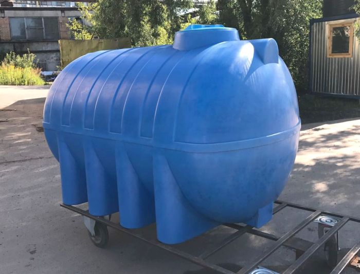 Емкость цилиндрическая Polimer-Group G 2500, 2500 литров, синяя