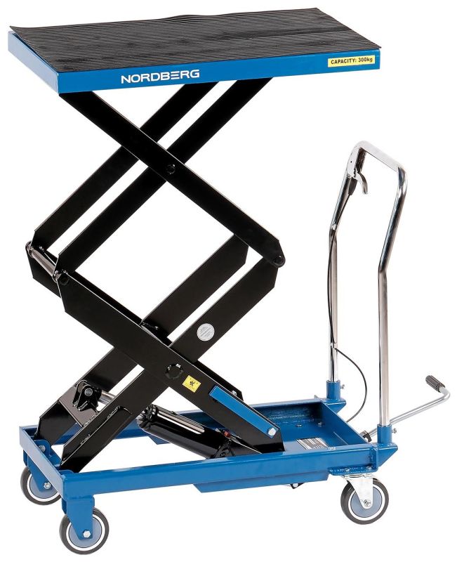 Платформа подъемная передвижная 300 кг NORDBERG N3T301, гидравлическая, двойные ножницы