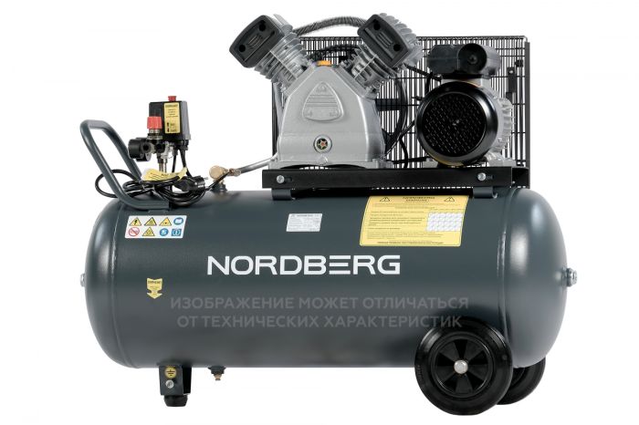 Поршневой компрессор NORDBERG NCP100/360A, ременной привод, масляный, 360 л/мин, 220В