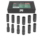Набор ударных глубоких головок 6-гр. Rock Force RF-4127-5MPB, 1/2", 10-24мм, 12 пр.