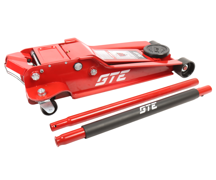 Домкрат гидравлический подкатной 3.5т GTE GTE-TH33502, 95-552мм, двухпоршневой, низкопрофильный