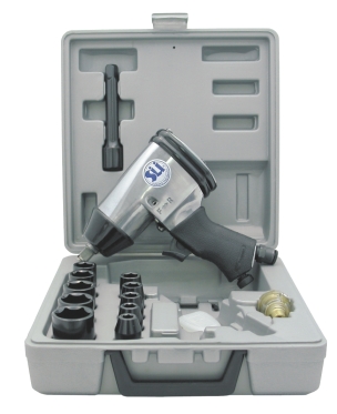 Пневмогайковерт Sumake ST-5540 K, 1/2", 311Нм, в кейсе с набором головок 9-27мм