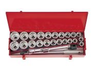 Набор торцевых головок 12-гр. King Tony 6226CR, с принадлежностями, 3/4"