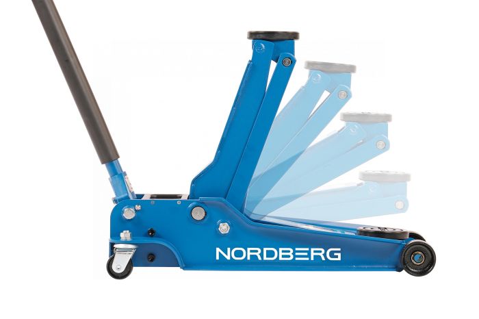 Домкрат подкатной гидравлический 4 тонны Nordberg N32035, низкопрофильный