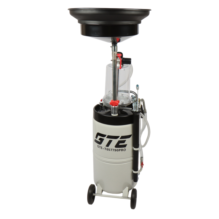 Установка для замены масла GTE GTE-T657790PRO, 90л, с поворотным поддоном 15л и колбой
