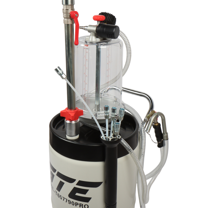 Установка для замены масла GTE GTE-T657790PRO, 90л, с поворотным поддоном 15л и колбой