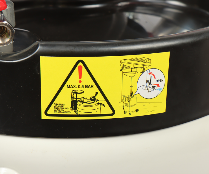 Установка для замены масла GTE GTE-T657790PRO, 90л, с поворотным поддоном 15л и колбой