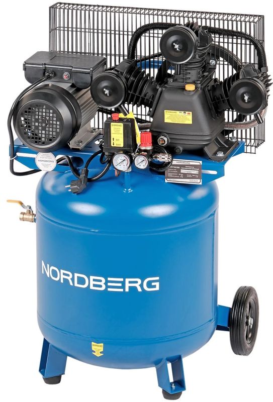 Поршневой компрессор NORDBERG NCEV100/360, ременной привод, масляный, 360 л/мин, 220В