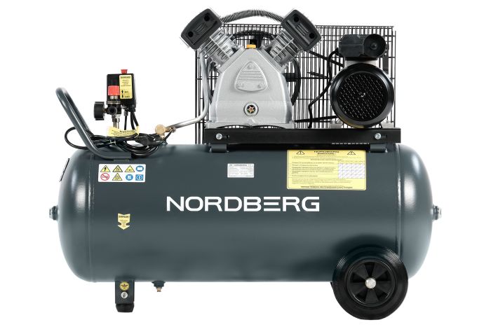Поршневой компрессор NORDBERG NCP100/420A, ременной привод, масляный, 420 л/мин, 220В