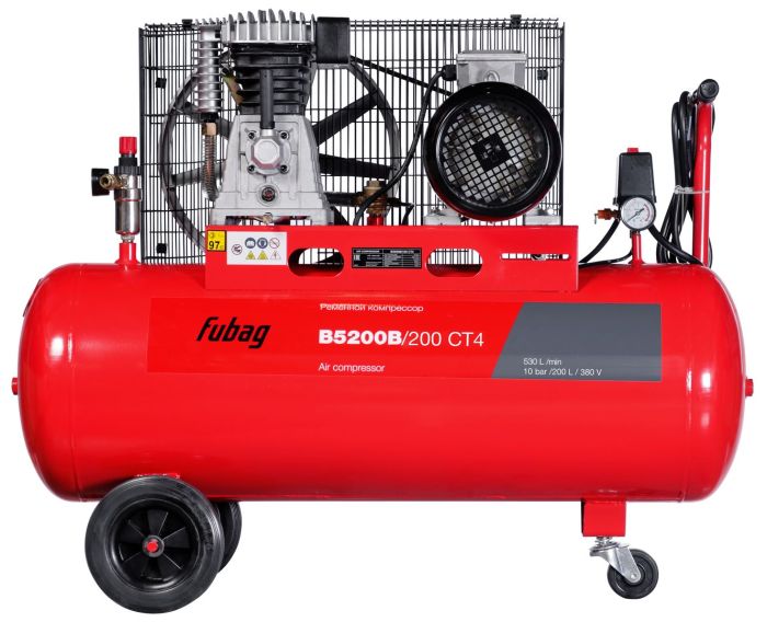 Поршневой компрессор FUBAG B5200B/200 CT4, ременной привод, масляный, 530 л/мин, 380В