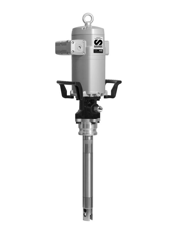 Пневматический насос бочковой SAMOA PM45-40MB 531430, для смазки, 40:1, 3,5кг/мин, 490мм