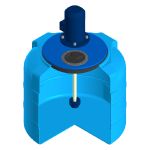 Емкость цилиндрическая ЭкоПром T 100, с турбинной мешалкой, 100 литров